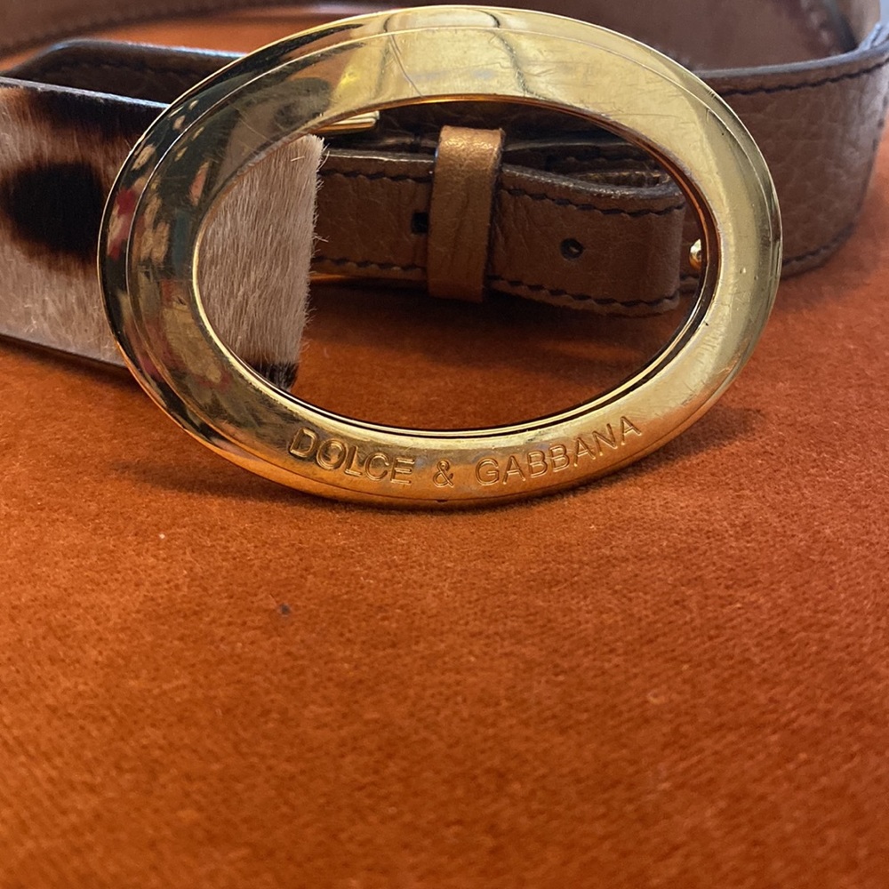Dolce & Gabbana leather belt with cheetah print - Picture 2 of 9